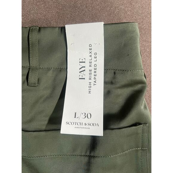 Scotch And Soda Faye High-Rise Tapered Leg Satin Cargo Pant Women's Large NEW - Picture 11 of 16